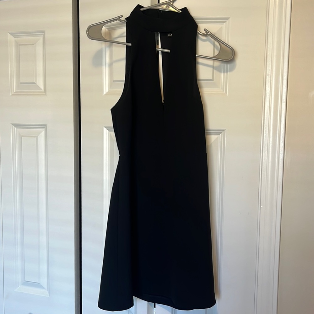 Express black cocktail dress with lace backing size 4